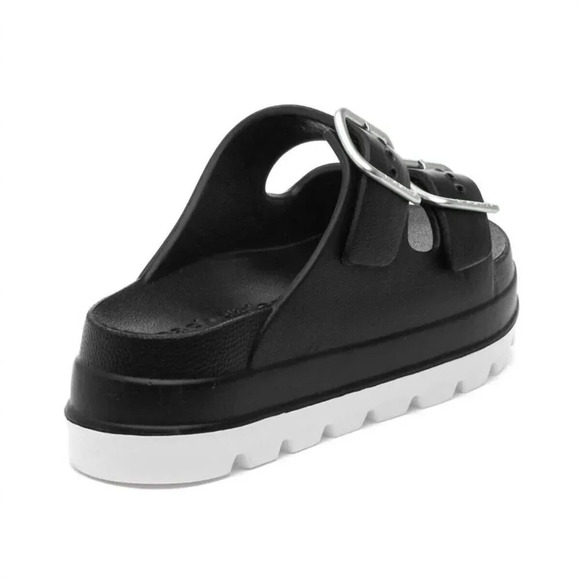 J Slides Women’s Simply B Sandal Black White Size 8 - Picture 5 of 5